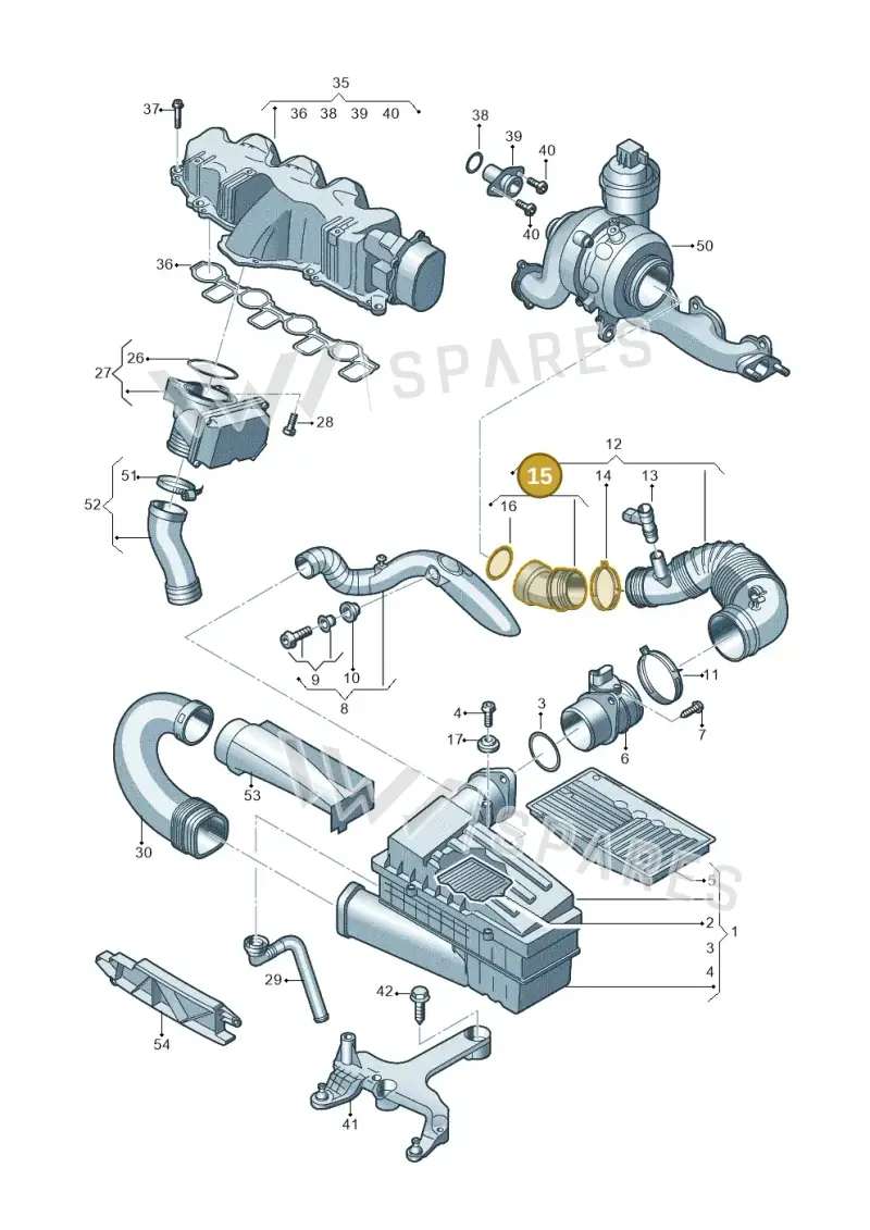3C0129635 — Audi Q3 2.0 TDI (2014-2019) diagram 728129400, position 15