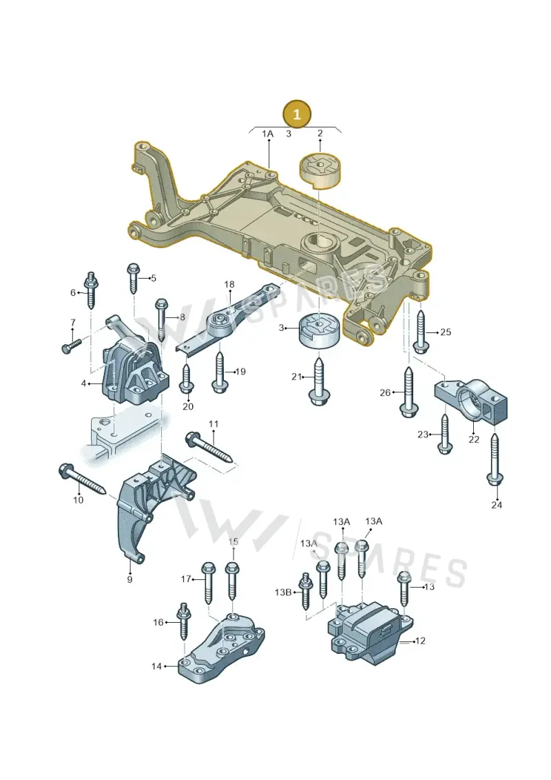 3C0199313BB — Audi Q3 2.0 TDI (2014-2019) diagram 855199200, position 1