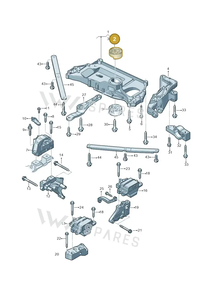 3C0199868E — Audi A3/S3/Sportb./qu. 08 (2007-) diagram 412199000, position 2