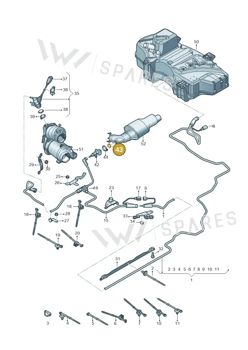 3C0253115A — Audi Q5 (2016-2020) diagram 896201550, position 43