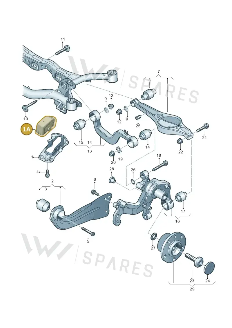 3C0501475A — Audi Q3 1.4 (2016-) diagram 460505100, position 1A
