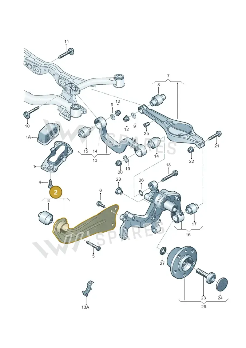 3C0505223F — Audi Q3 quattro 2.0 (2016-2019) diagram 895505010, position 2