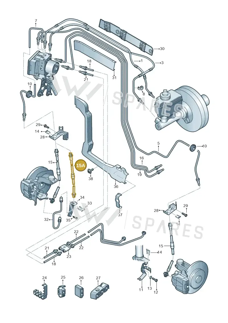 3C0611701J — Audi A3 Sportback (2008-2013) diagram 412611200, position 15A