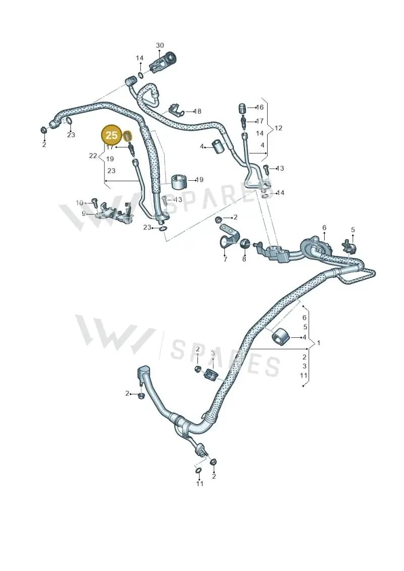 3C0820231 — Audi RS6 Avant (2019-) diagram 537260810, position 25