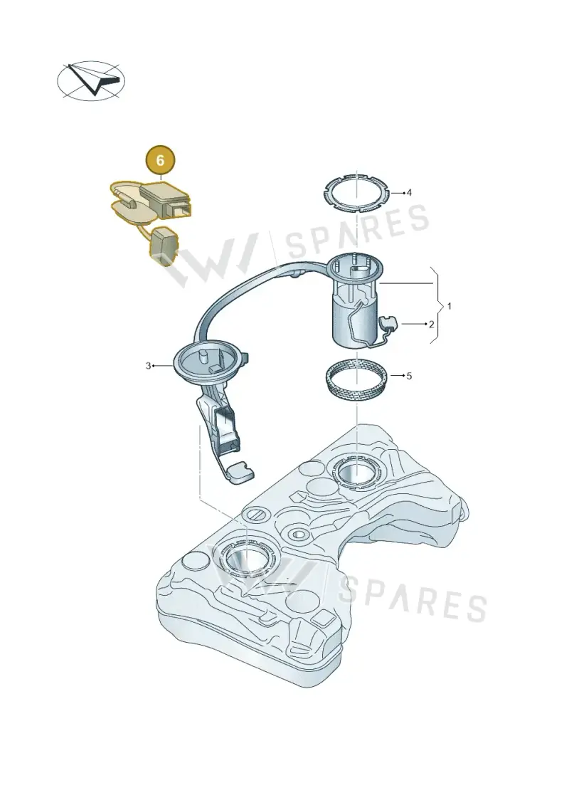 3C0906093C — Audi A1 Sportback (2014-2018) diagram 792919350, position 6