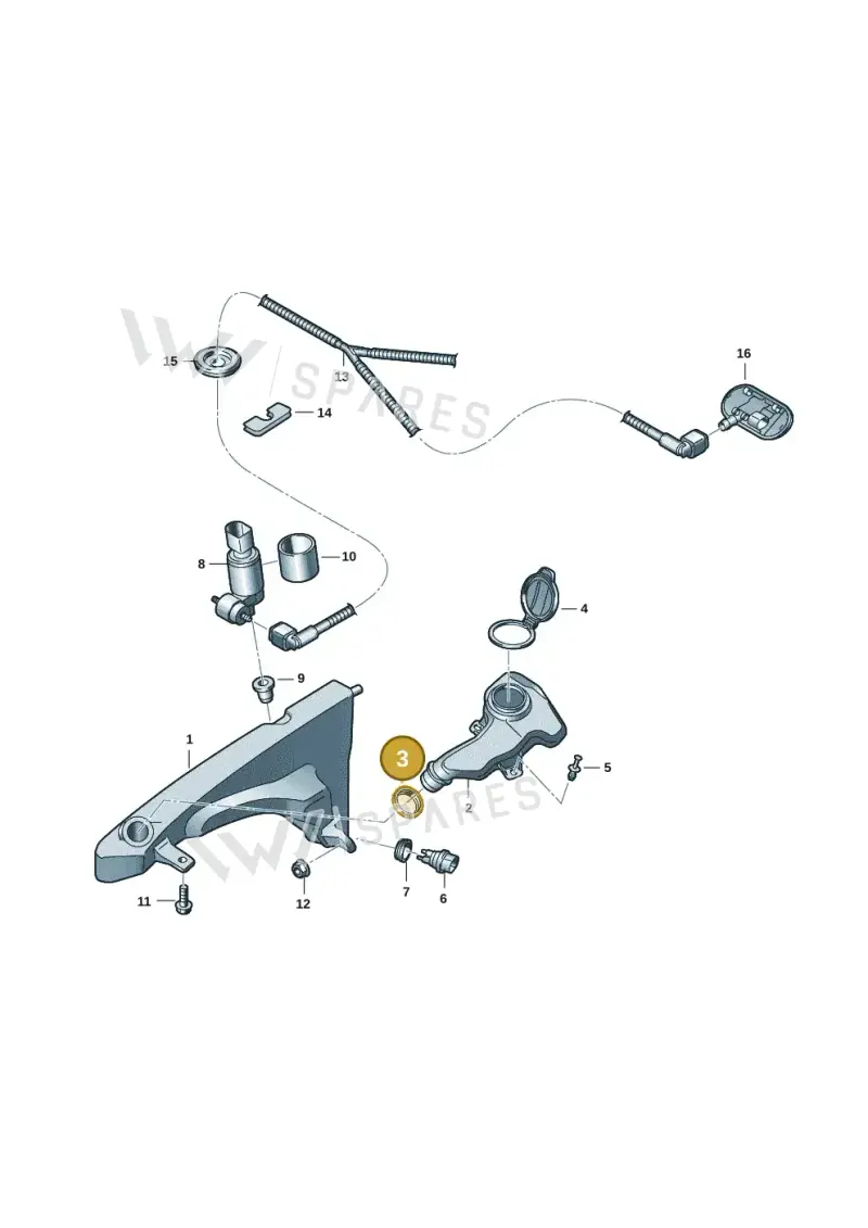 3C0955489A — Audi RSQ3 Sportback (2019-2024) diagram 597955015, position 3