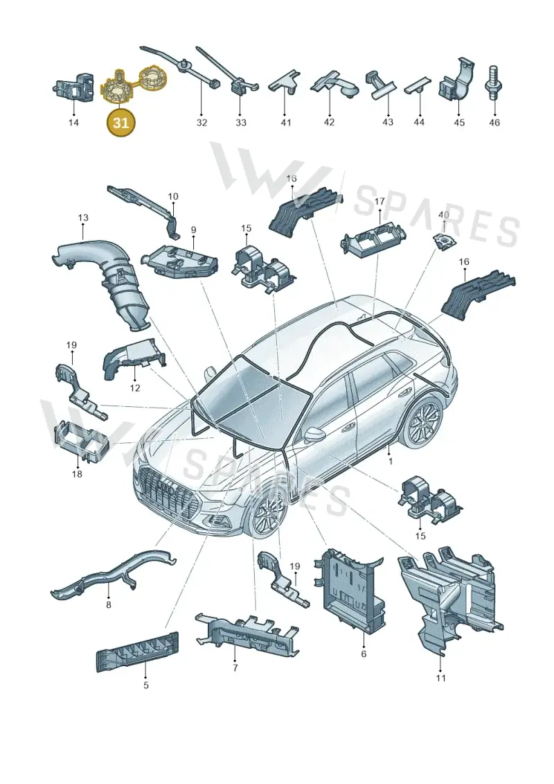 3C0971260C — Audi Q4 Sportback (2021-2022) diagram 89a971800, position 31