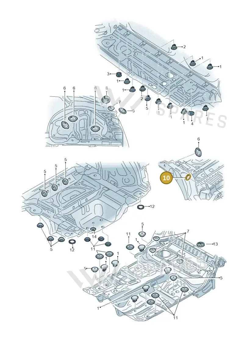 3C0971908 — Audi Q5 qu. 2.0 TDI (2012-2017) diagram 647803360, position 10