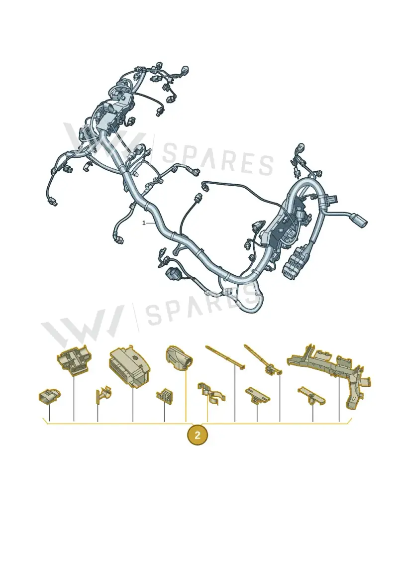 3C0972741 — Audi A3 Sportback (2019-2021) diagram 896971013, position 2