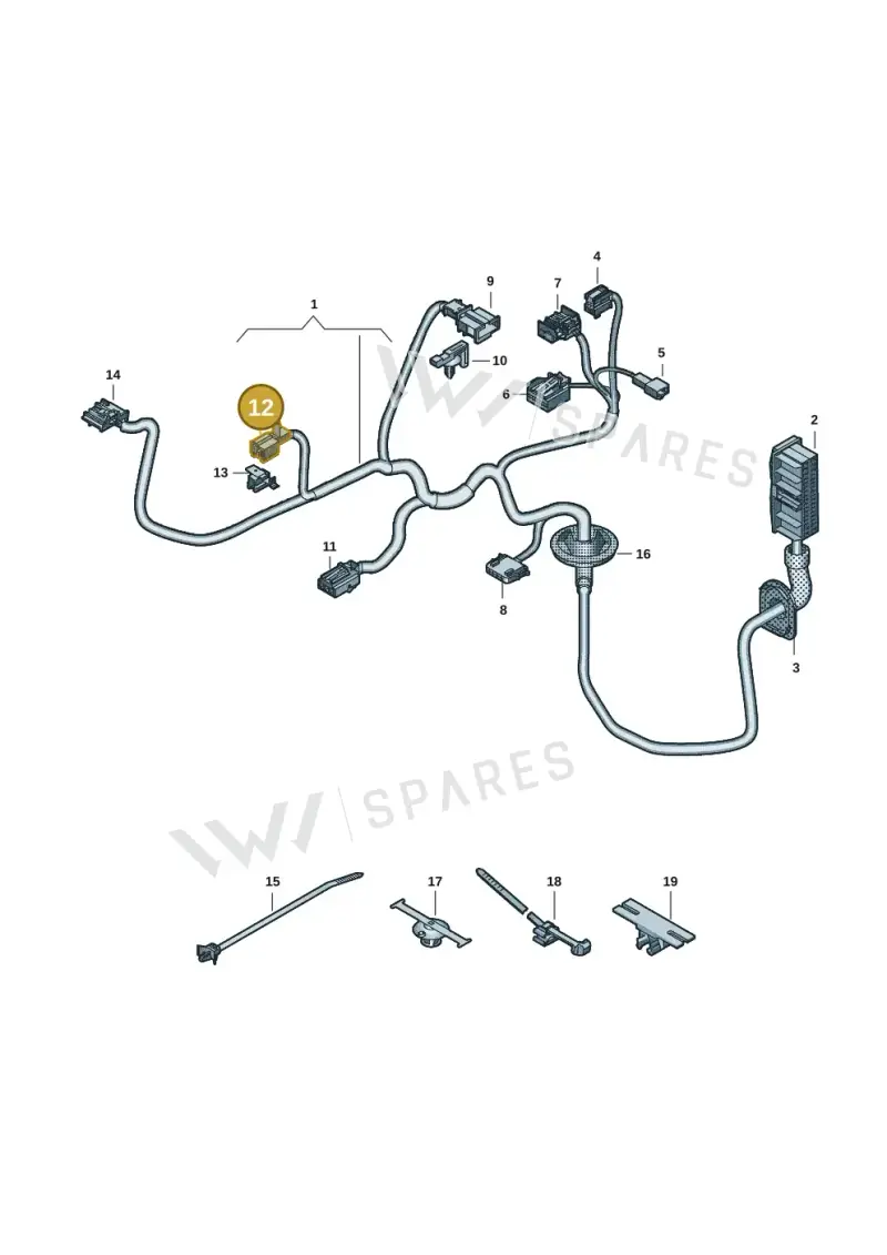 3C0973332B — Audi Q4 Sportback (2021-2022) diagram 89a972350, position 12