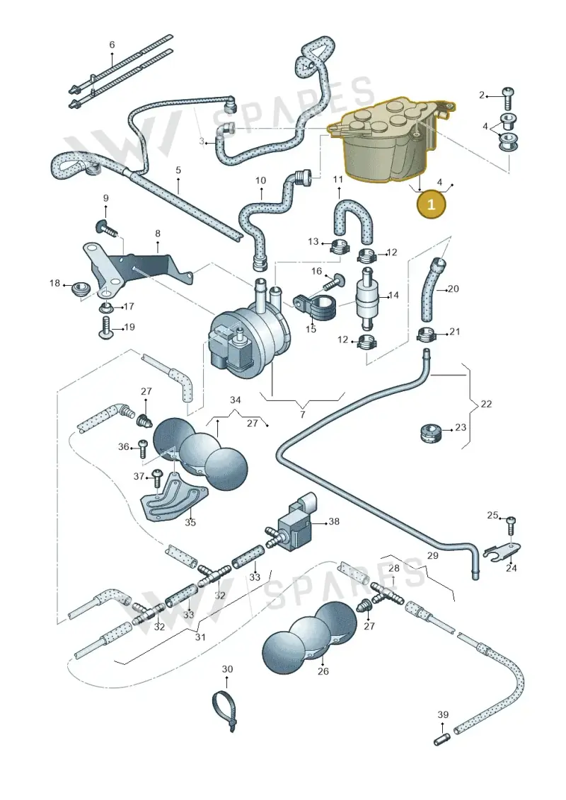 3D0201801F — Audi R8 qu. 5.2 (2012-2015) diagram 618201600, position 1