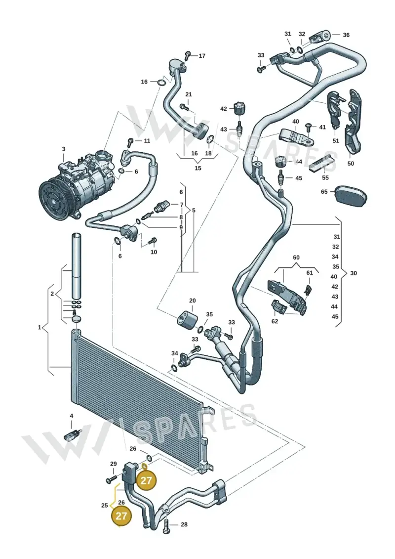 3D0260749C — Audi A5 Limo 2.0 (2024-) diagram 8wk260400, position 27