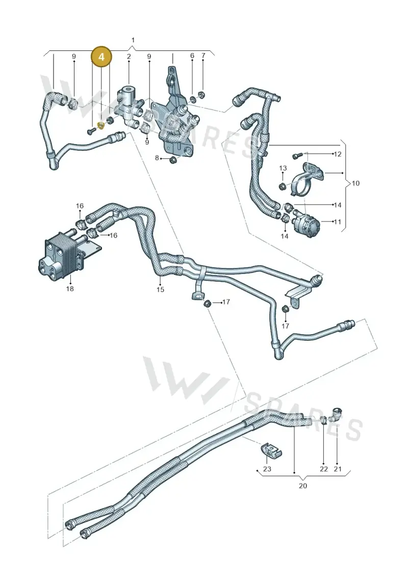 3D0422121 — Audi A3 Sportback (2019-2021) diagram 746819950, position 4