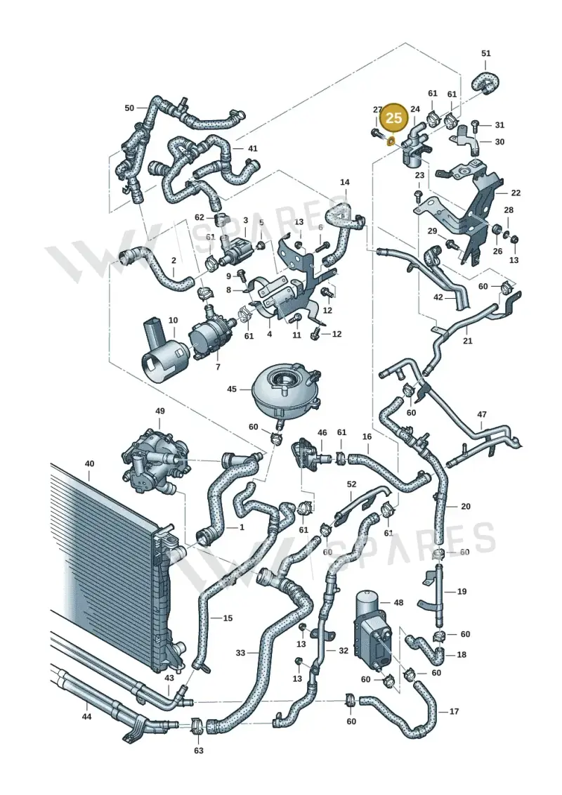 3D0422121 — Audi Q5 (2016-2020) diagram 896121117, position 25