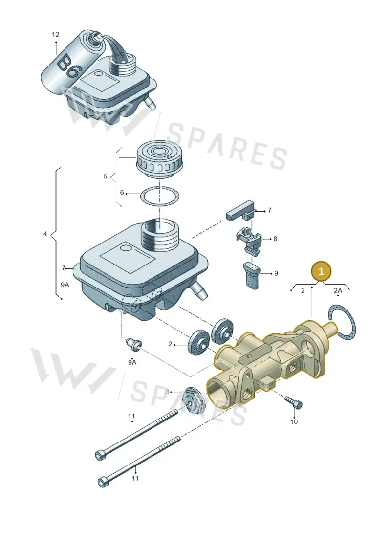 3D0611021 — Audi R8 qu. 5.2 (2012-2015) diagram 153611100, position 1