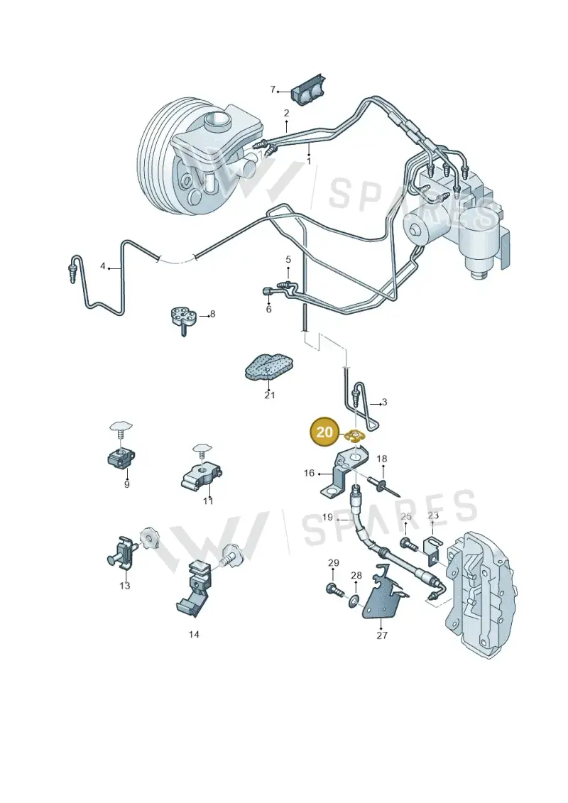 3D0611715C — Audi RS4 Cabrio qu.    08> (2007-) diagram 605611200, position 20