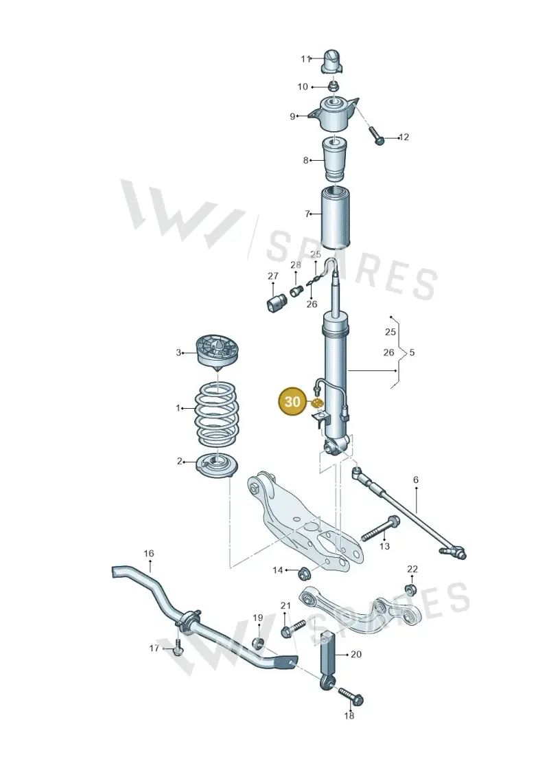3D0611715C — Audi RS4 Avant (2017-) diagram 847511100, position 30