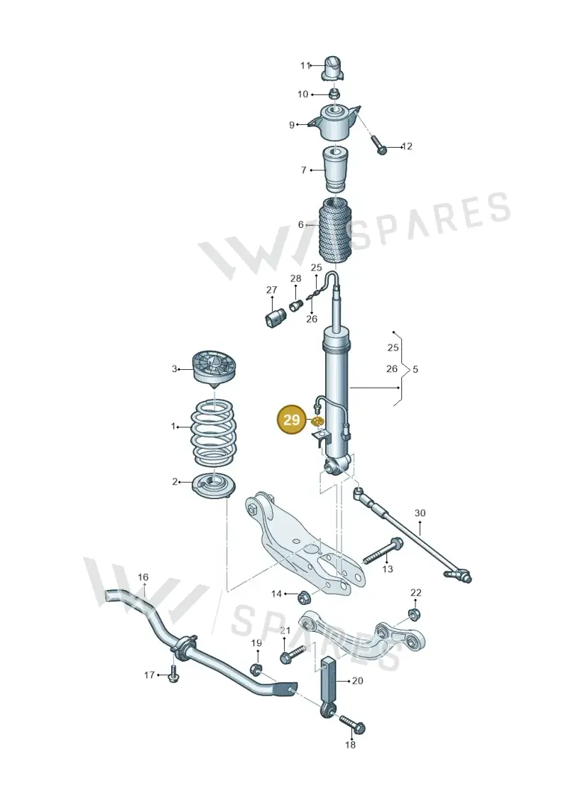 3D0611715C — Audi RS6 Avant (2019-) diagram 537511100, position 29