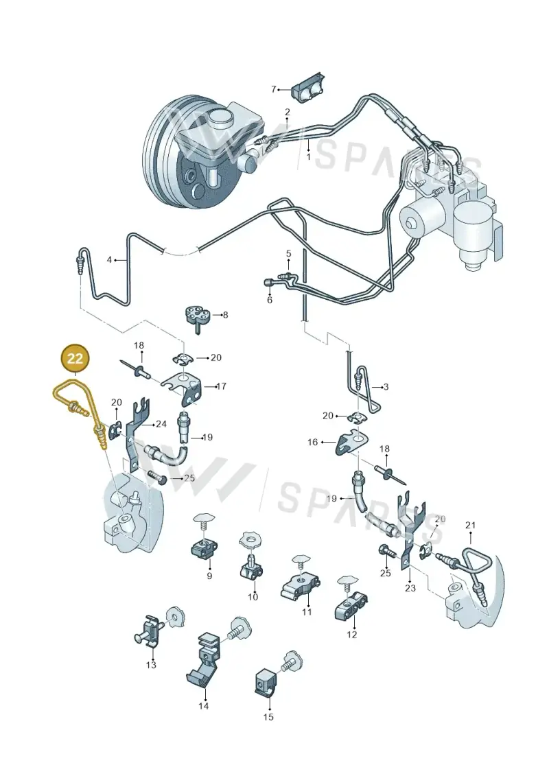 3D0611722H — Audi A8/S8/qu. lang    08> (2007-) diagram 249611200, position 22