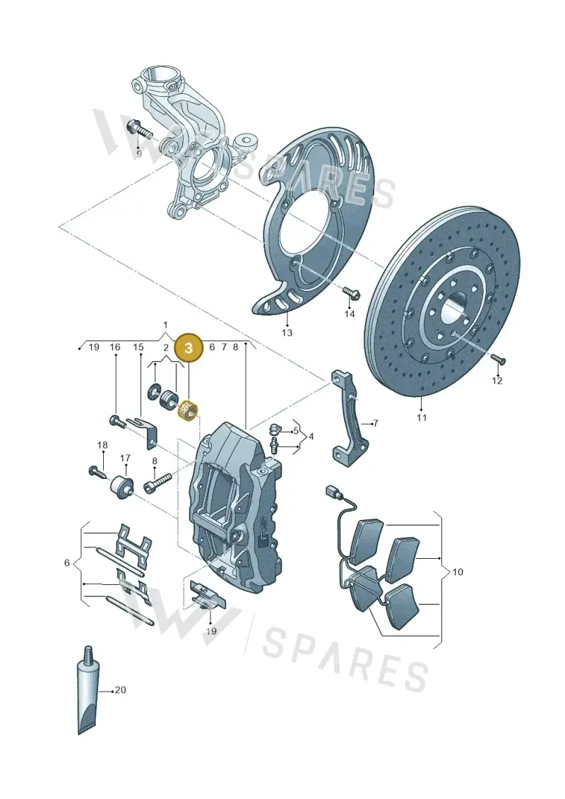 3D0698472 — Audi RS3 Limousine (2017-2020) diagram 858615550, position 3