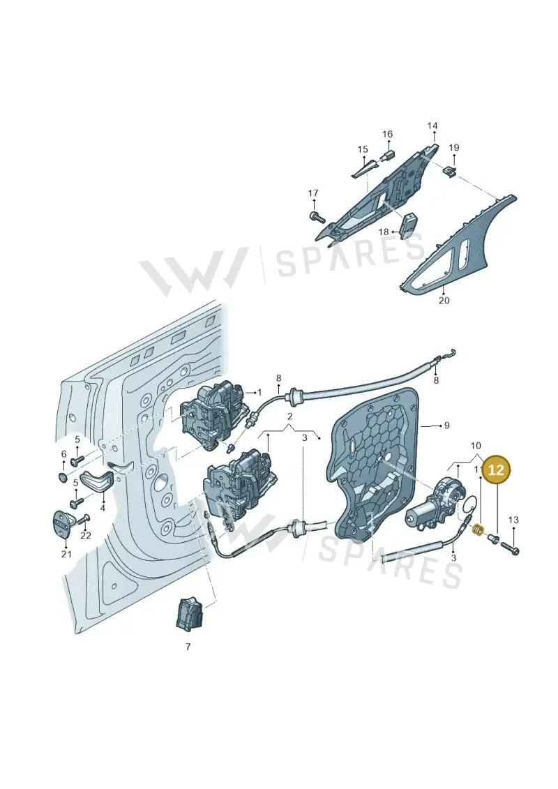 3D0837271 — Audi A7 Sportback (2014-2018) diagram 765839300, position 12