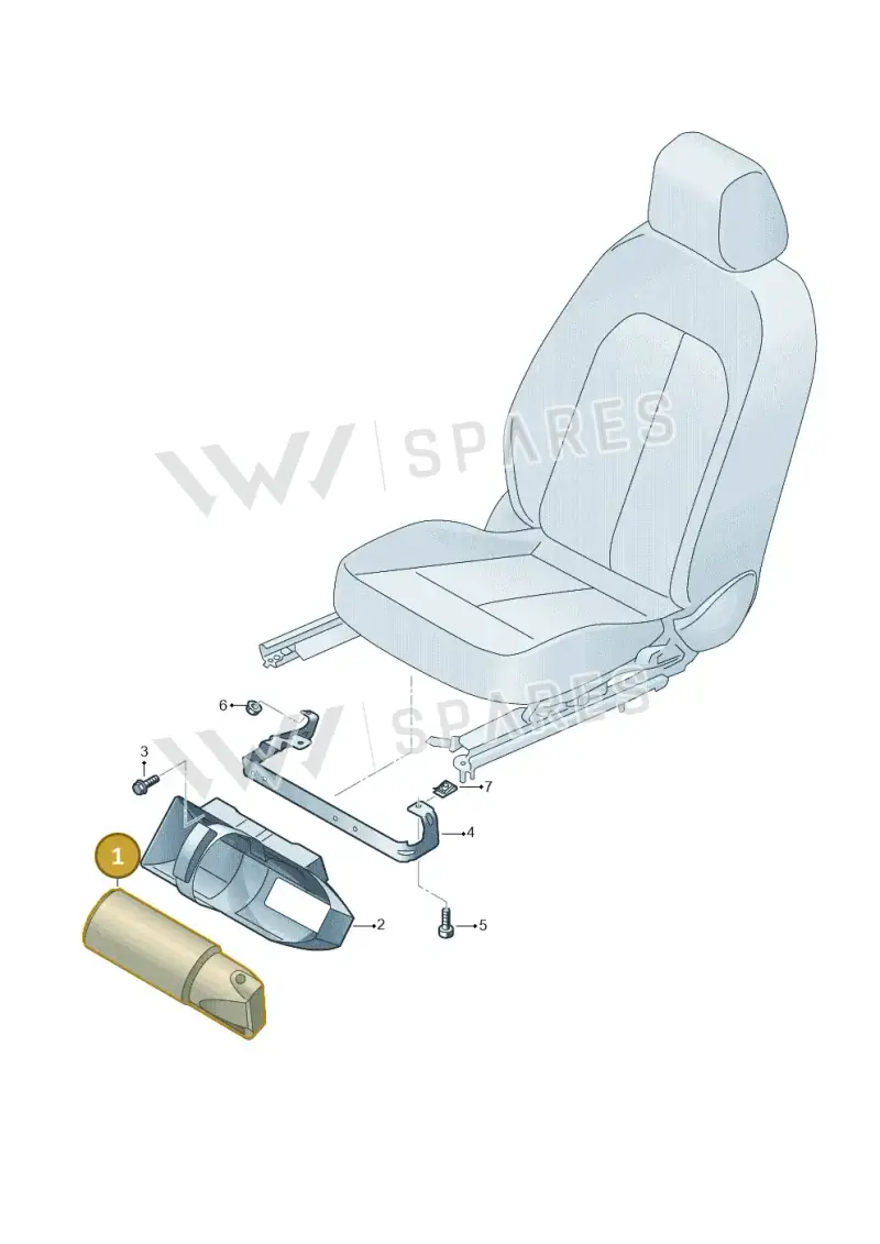 3D0860277 — Audi A3 Sportback (2019-2021) diagram 596860100, position 1