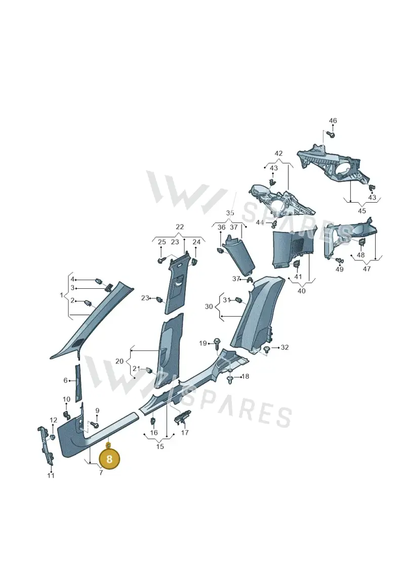 3D0867276 — Audi RSQ3 Sportback (2019-2024) diagram 597867650, position 8