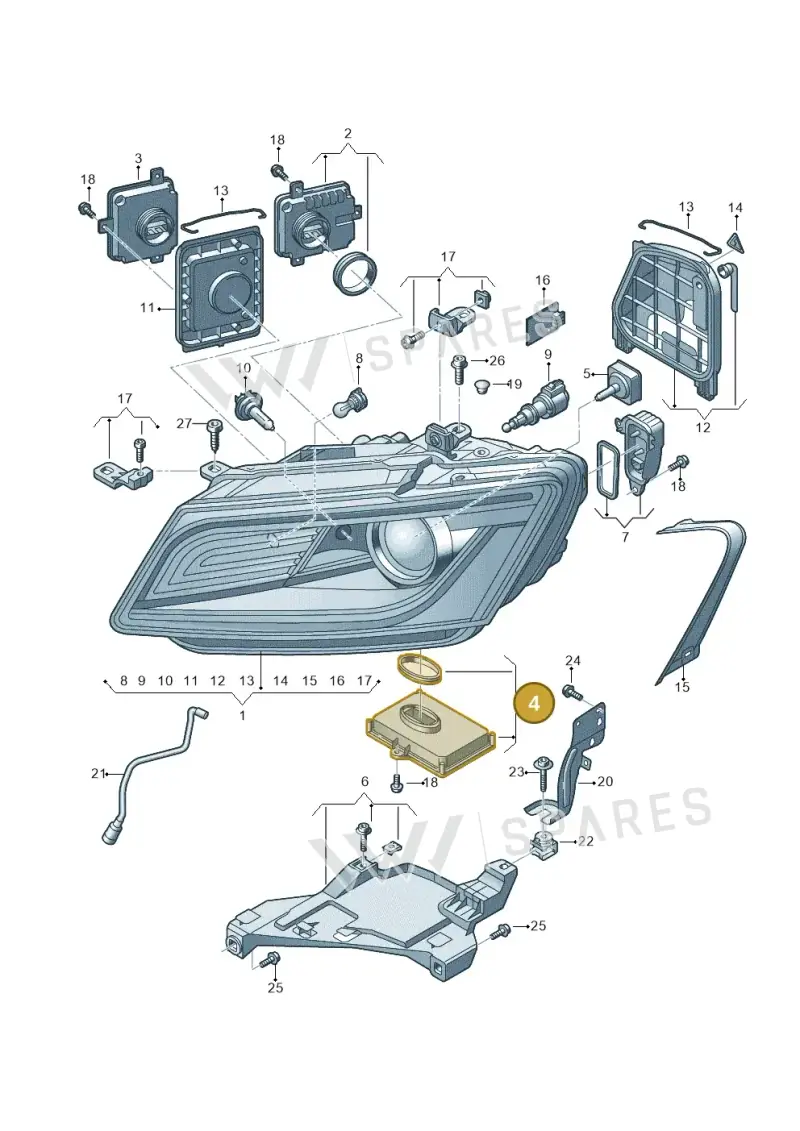 3D0941329 — Audi Q5 qu. 2.0 TDI (2012-2017) diagram 751941100, position 4