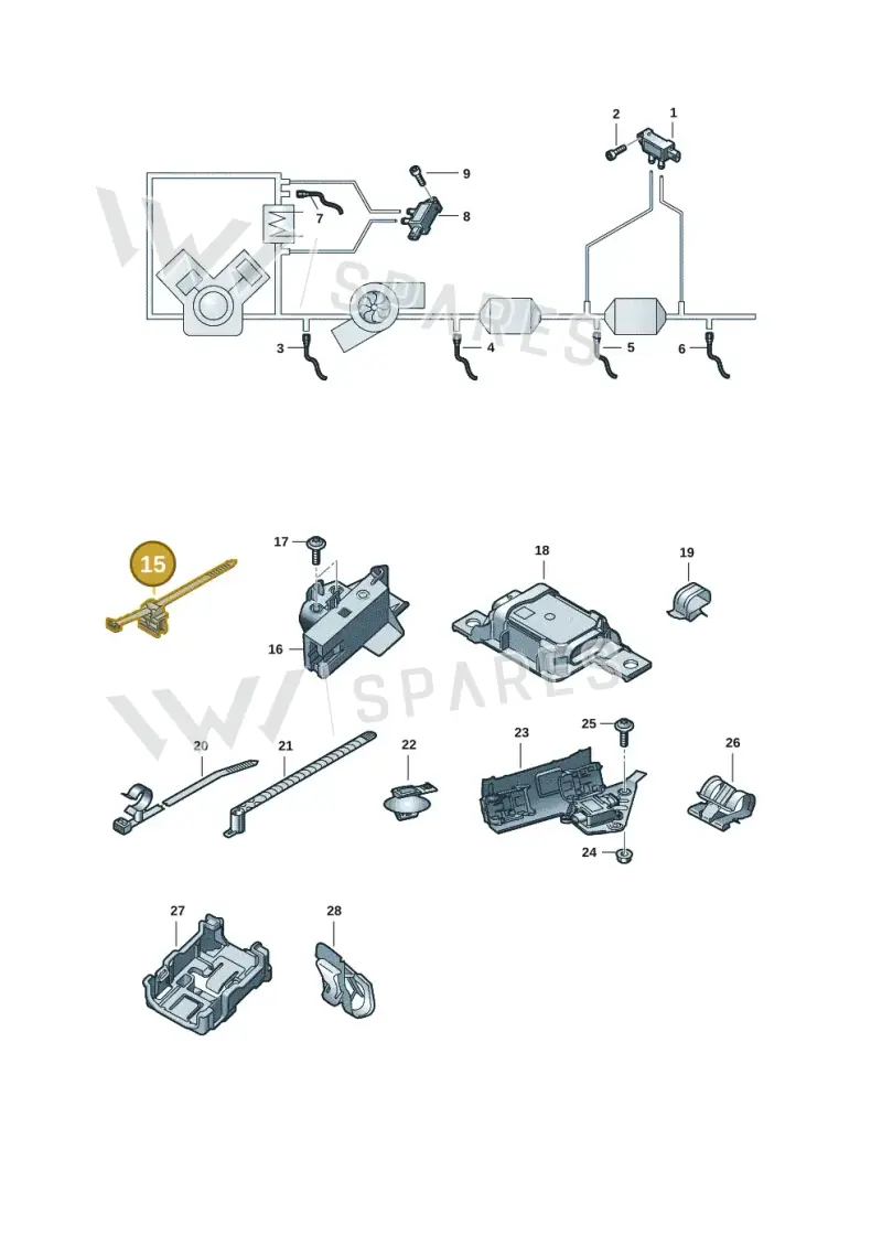 3D0971497D — Audi A6 2.0 (2018-) diagram 430906011, position 15
