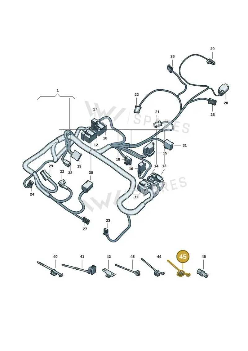 3D0971497D — Audi A5 Limo 2.0 (2024-) diagram 8wk972900, position 45