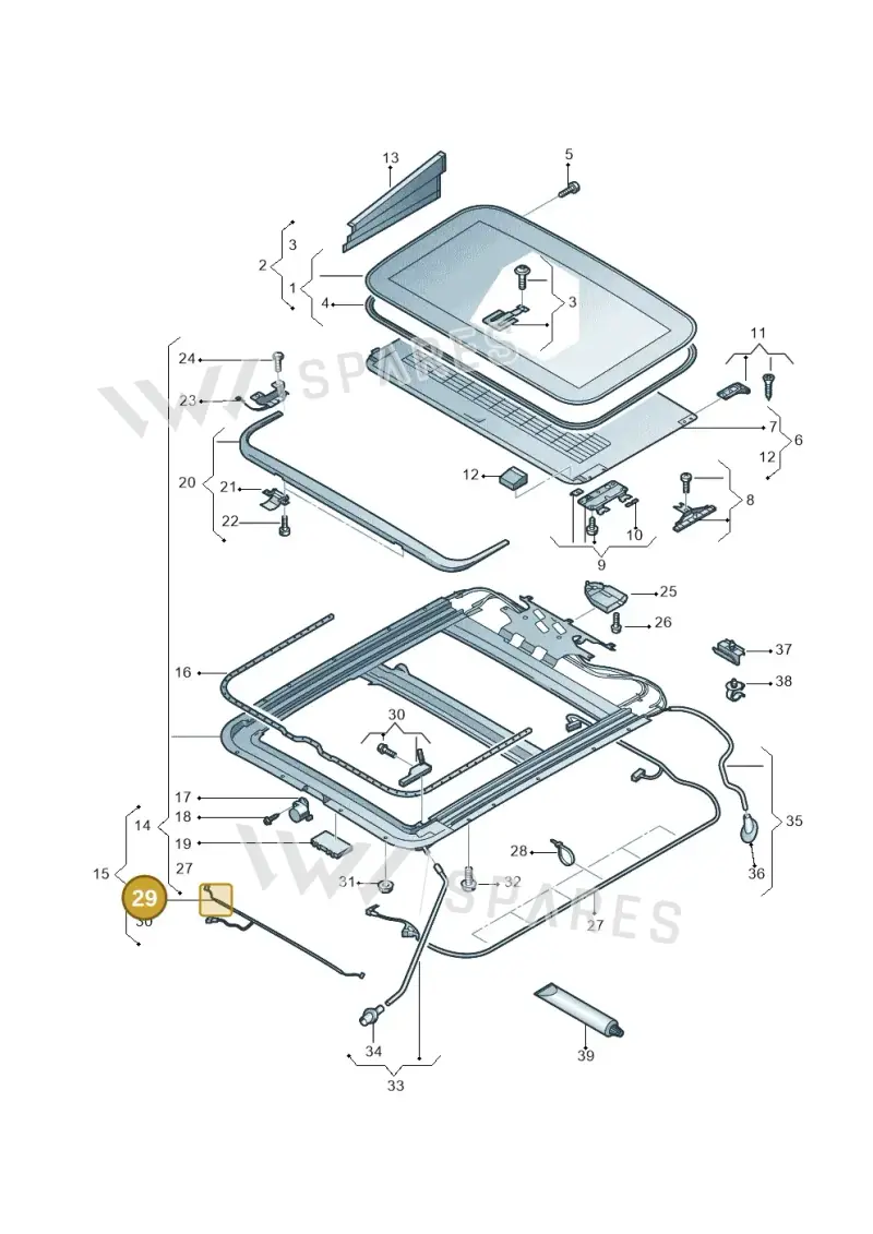 3D0971529A — Audi A8L qu. 3.0 TDI (2013-2018) diagram 696877000, position 29