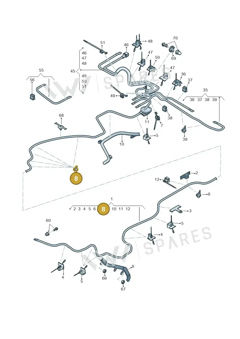 3D0971818 — Audi RS6 Avant (2019-) diagram 538972020, position 8