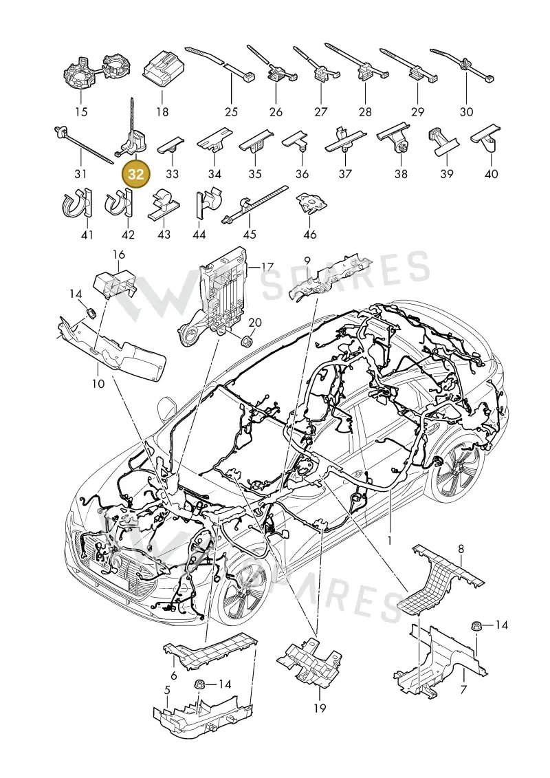 3D0971838A — Audi Q6 e-tron (2023-) diagram f5s971800, position 32