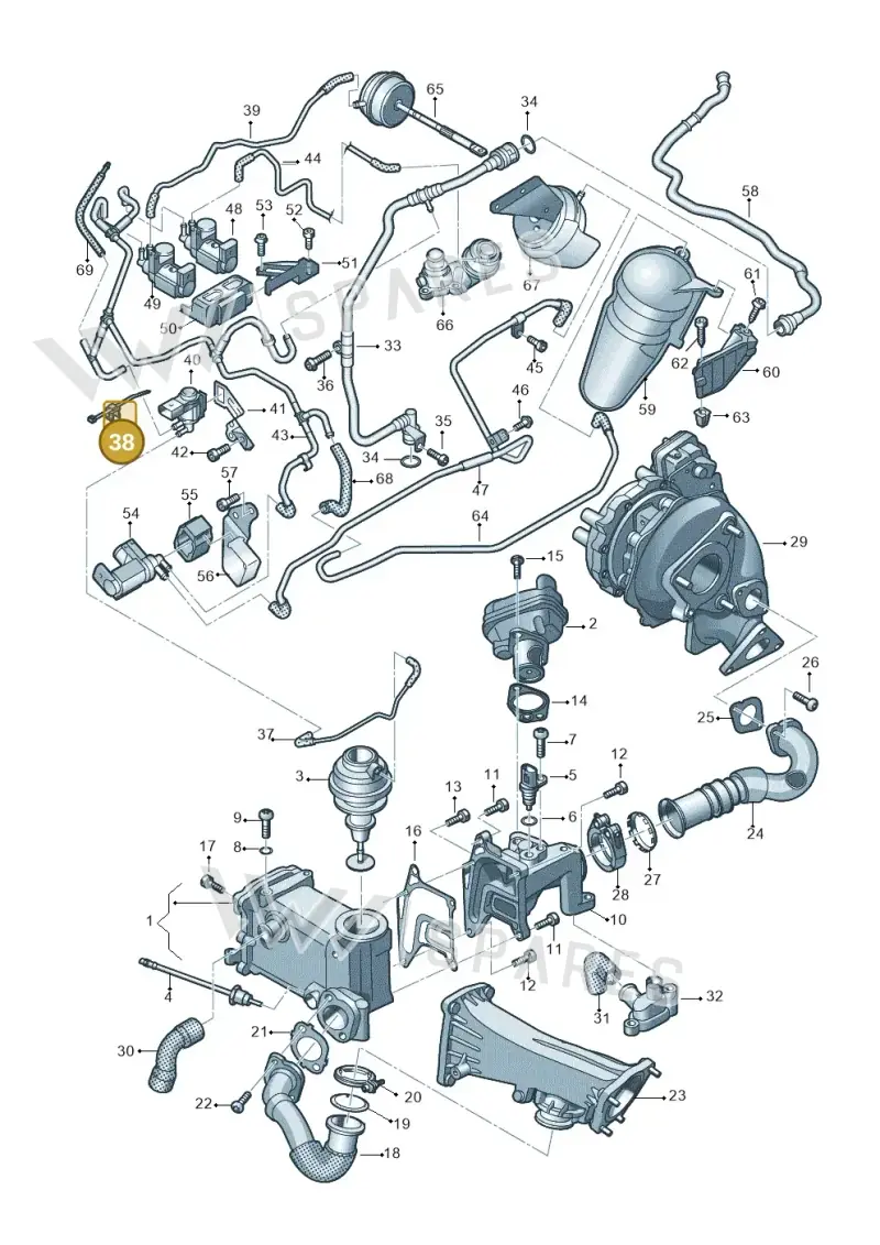 3D0971838E — Audi A6 Av. qu. 3.0 (2012-2018) diagram 717131200, position 38