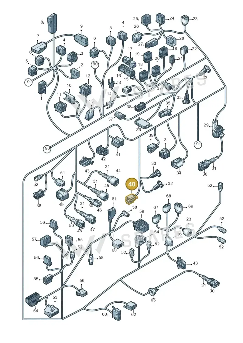 3D0972752 — Audi A5 Cabrio 2.0 (2008-2012) diagram 670971820, position 40
