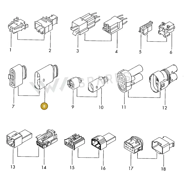 3D0973824G — Audi 1J0 platform diagram 198970610, position 8
