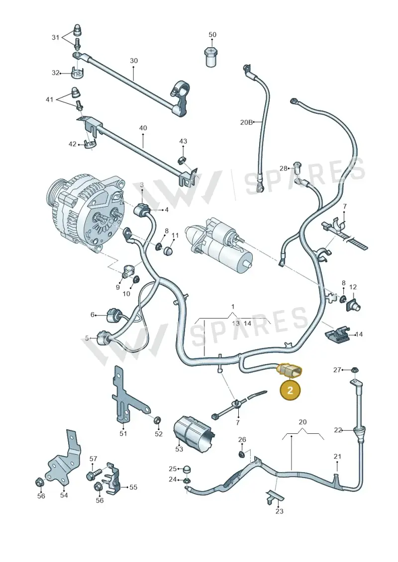 3D0973824G — Audi A1 Sportback (2014-2018) diagram 792972000, position 2