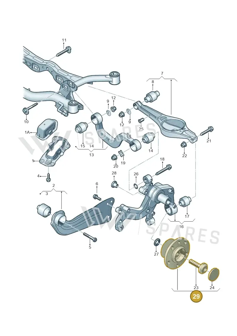 3G0598611A — Audi Q3 1.4 (2016-) diagram 460505100, position 29
