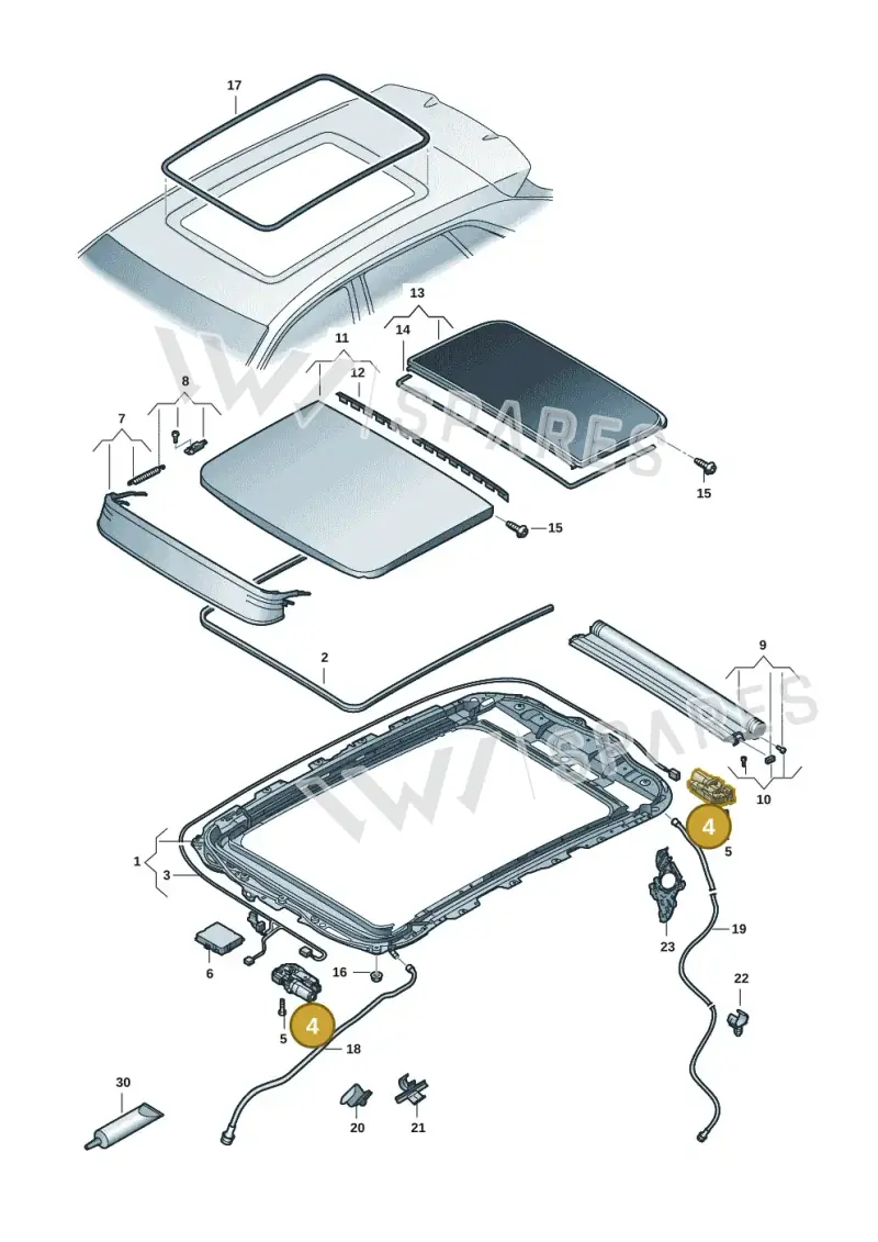 3G5877795 — Audi RSQ3 Sportback (2019-2024) diagram 597877001, position 4