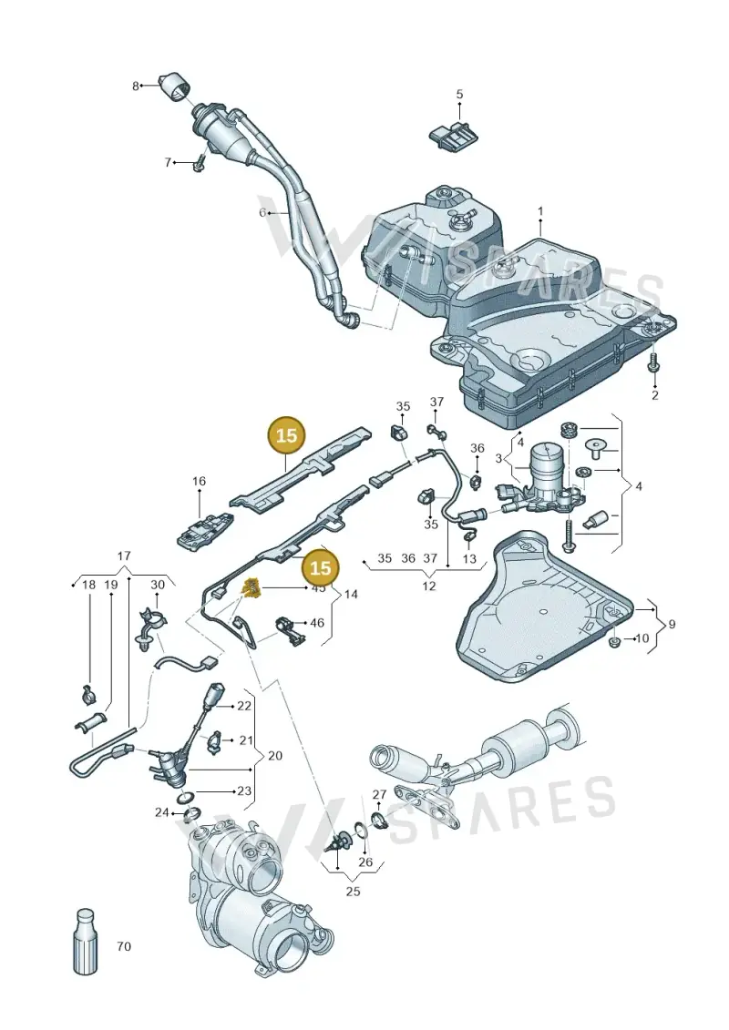 3Q0131327D — Audi Q3 quattro (2018-2019) diagram 597201410, position 15