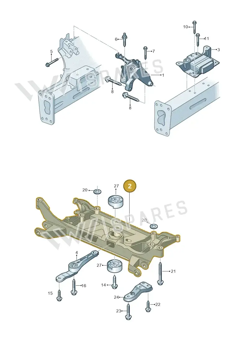 3Q0199369E — Audi RS3 Limousine (2017-2020) diagram 858199100, position 2