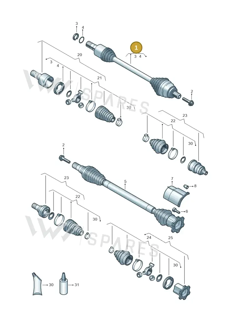 3Q0407271CD — Audi Q3 quattro (2018-2019) diagram 827407390, position 1