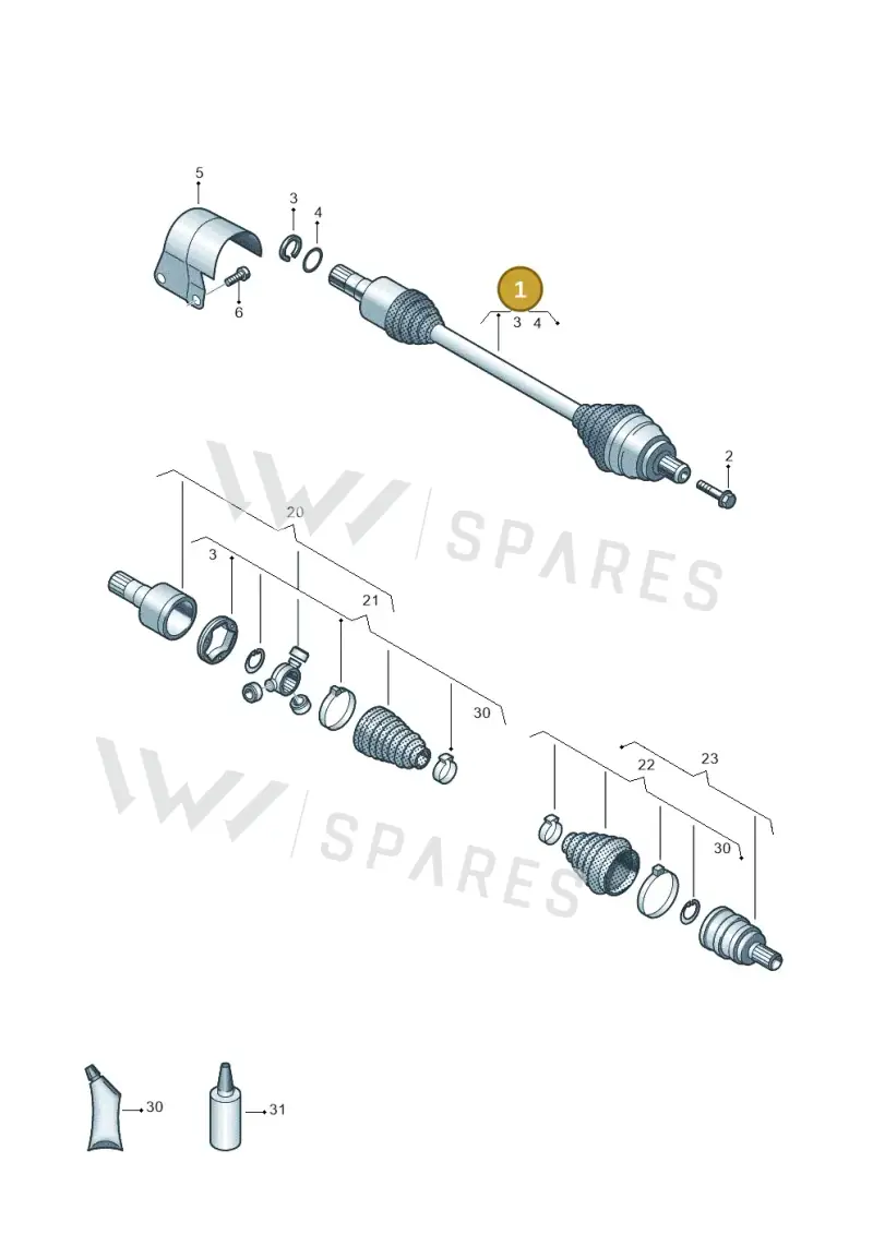 3Q0407272CE — Audi Q3 quattro (2018-2019) diagram 884407600, position 1