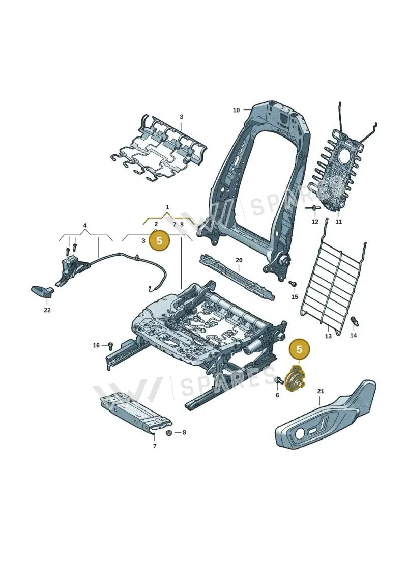 3Q0881054 — Audi A5 Limo 2.0 (2024-) diagram 8wy881000, position 5