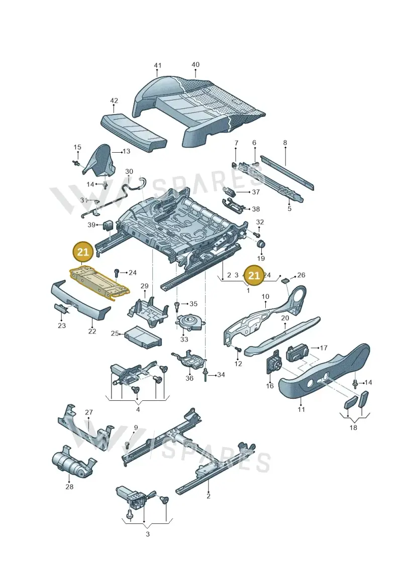 3Q0881057 — Audi RS6 Avant (2019-) diagram 435881100, position 21