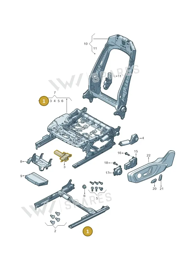 3Q0881183A — Audi Q4 Sportback (2021-2022) diagram 596959200, position 1
