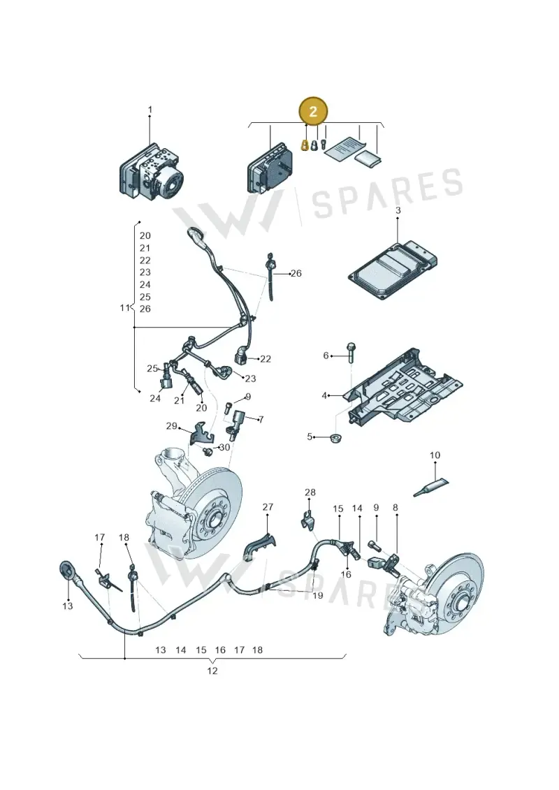 3Q0907379AFREP — Audi A3 Cab. 1.4 (2013-2016) diagram 778927000, position 2