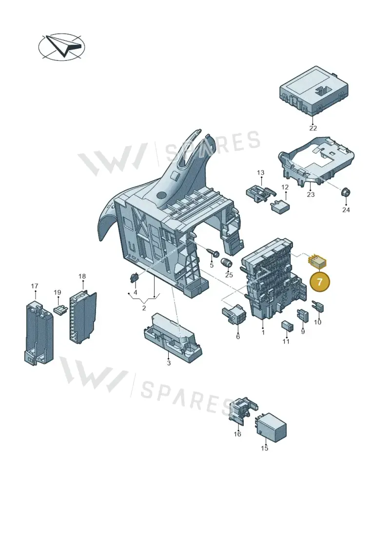3Q0951253 — Audi RSQ3 Sportback (2019-2024) diagram 745937000, position 7