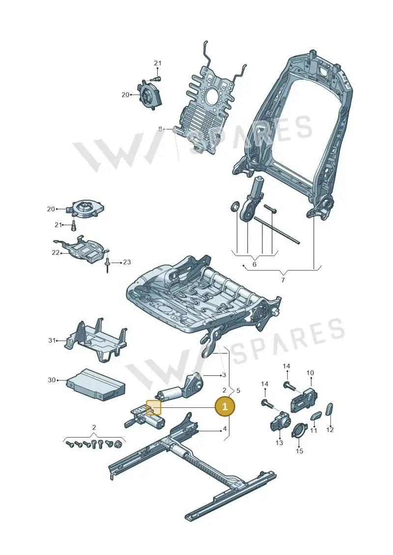 3Q0959247 — Audi Q8 Quattro 3,0 (2018-) diagram 859959200, position 1