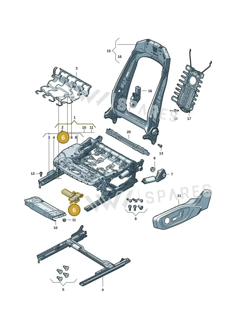 3Q0959247 — Audi A5 Limo 2.0 (2024-) diagram 8wy881100, position 6
